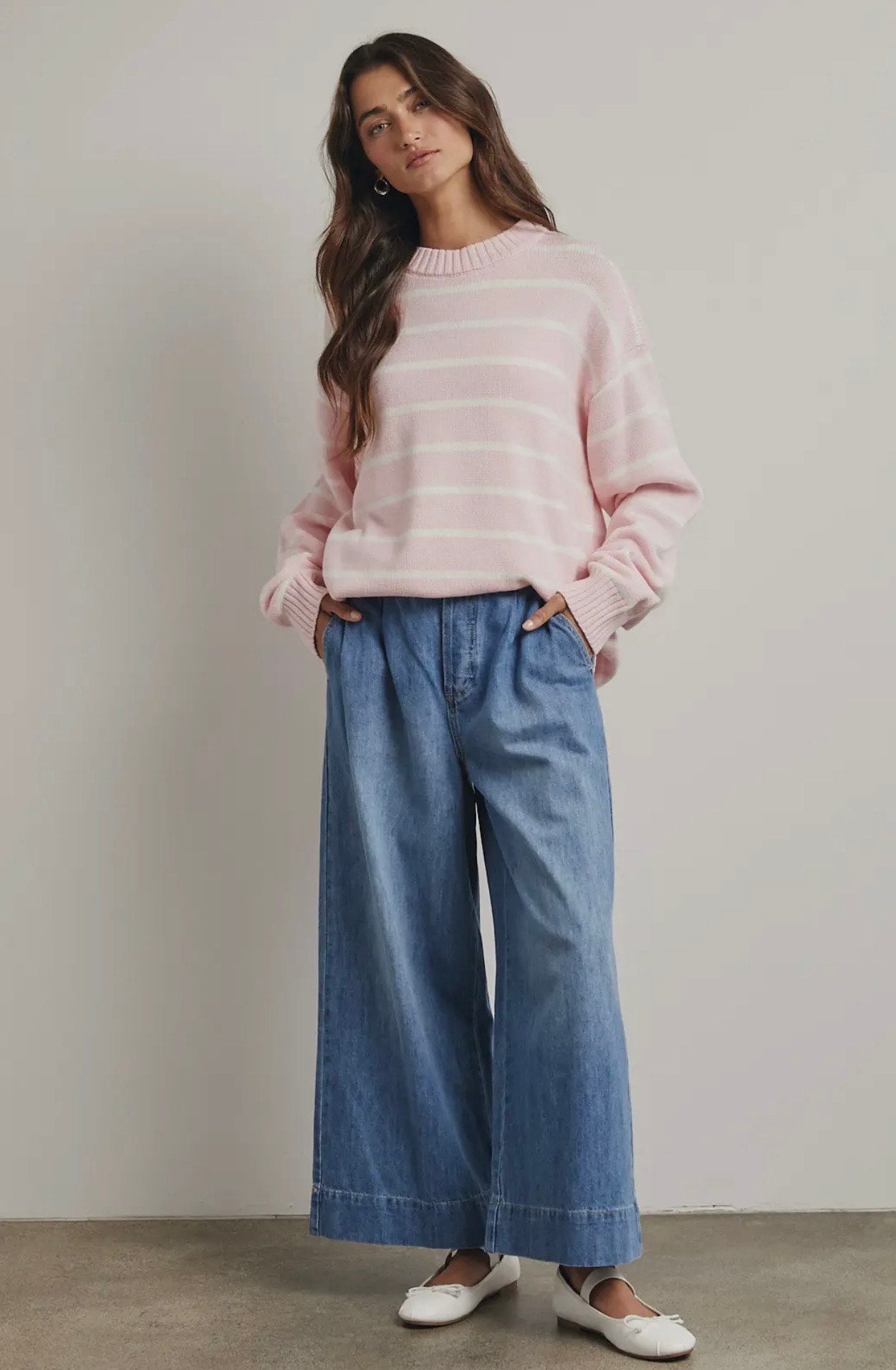 Frosted Ballet Pink Knit Sweater