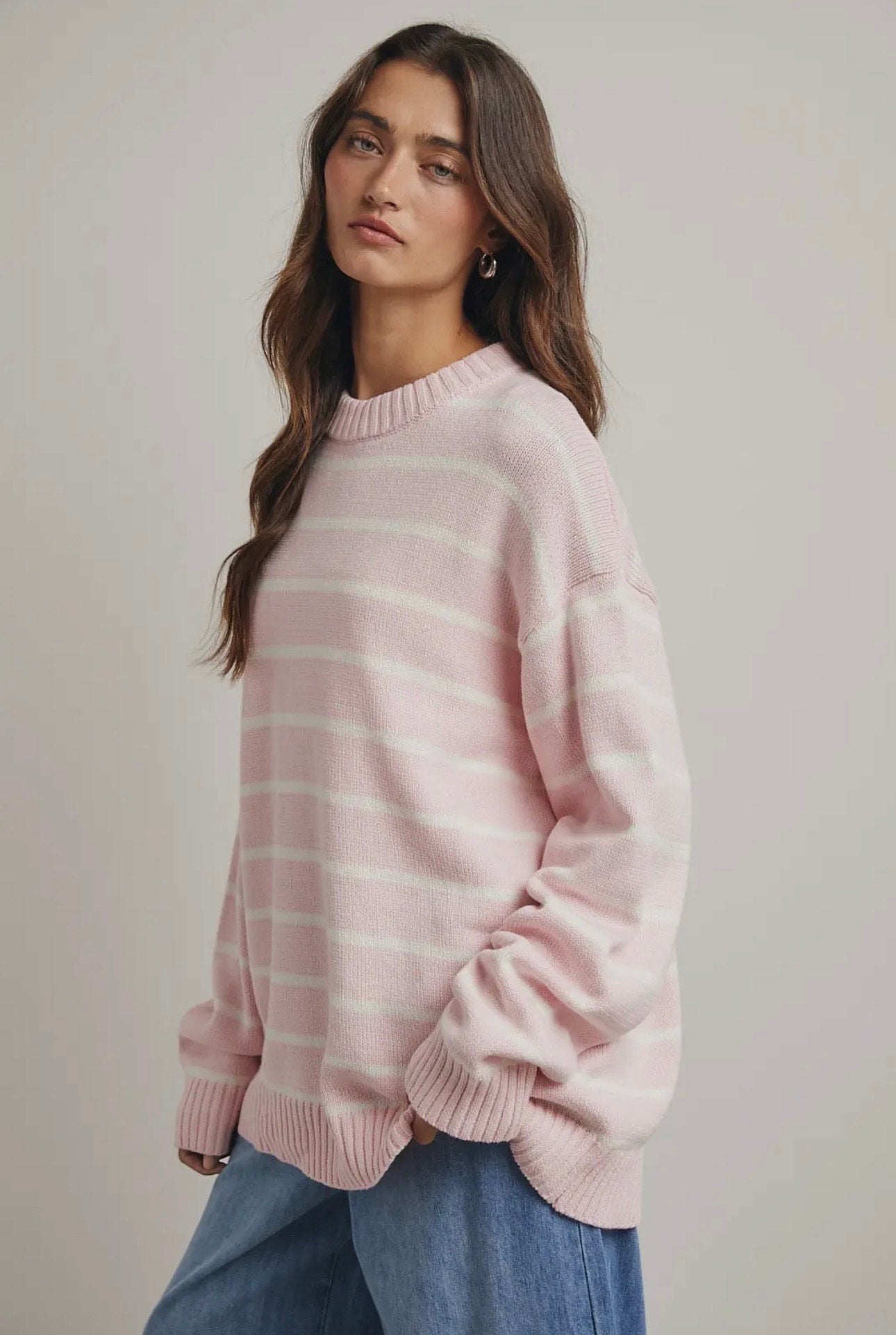 Frosted Ballet Pink Knit Sweater