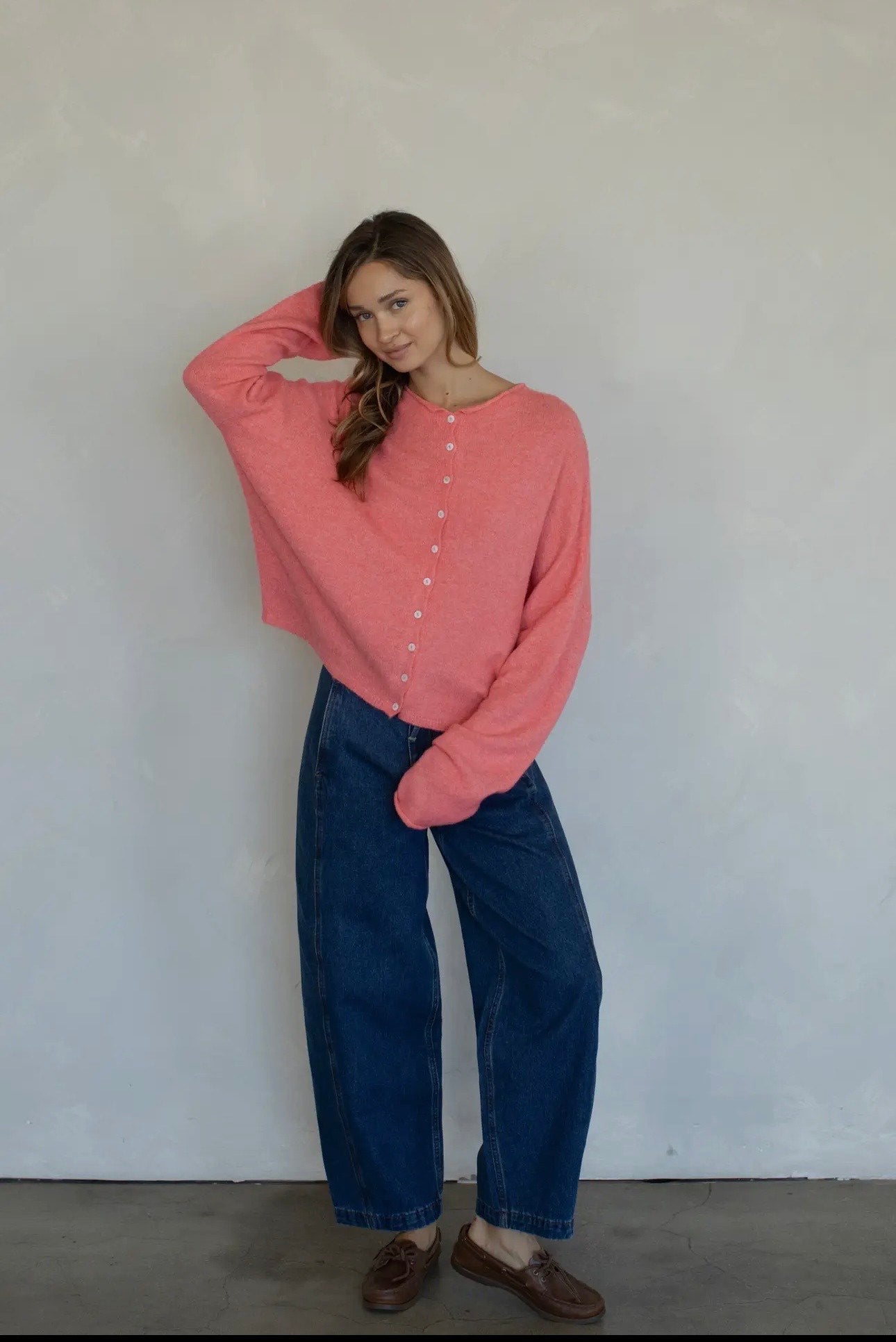 Piper Cardigan - Peach