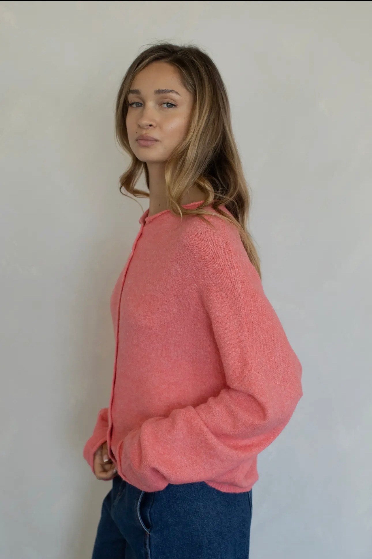 Piper Cardigan - Peach