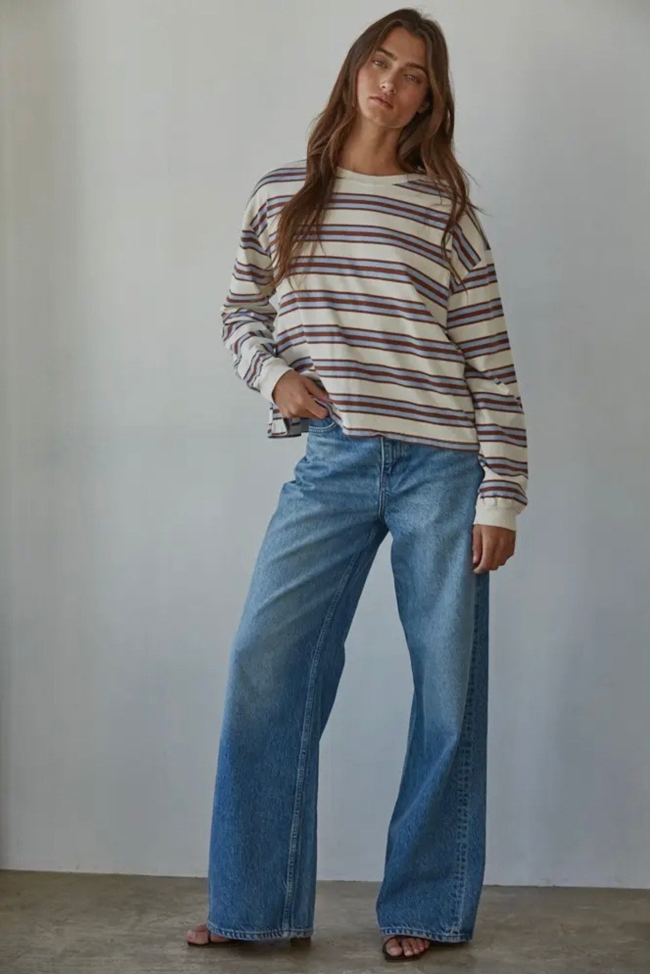 Drew Stripe Cotton Long Sleeve