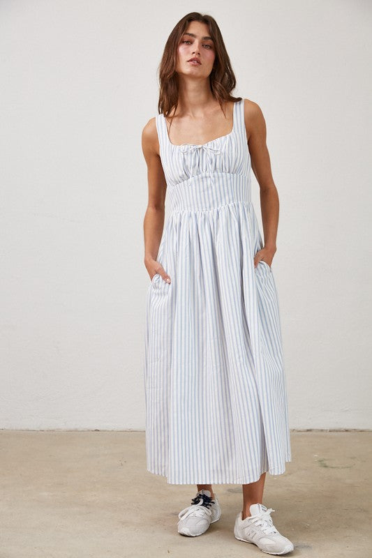Capri Blue & White Stripe Dress