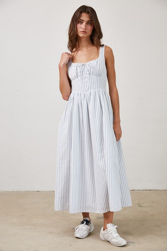 Capri Blue & White Stripe Dress