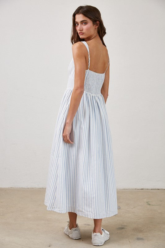 Capri Blue & White Stripe Dress
