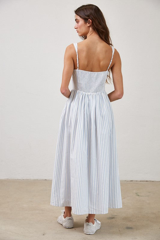 Capri Blue & White Stripe Dress