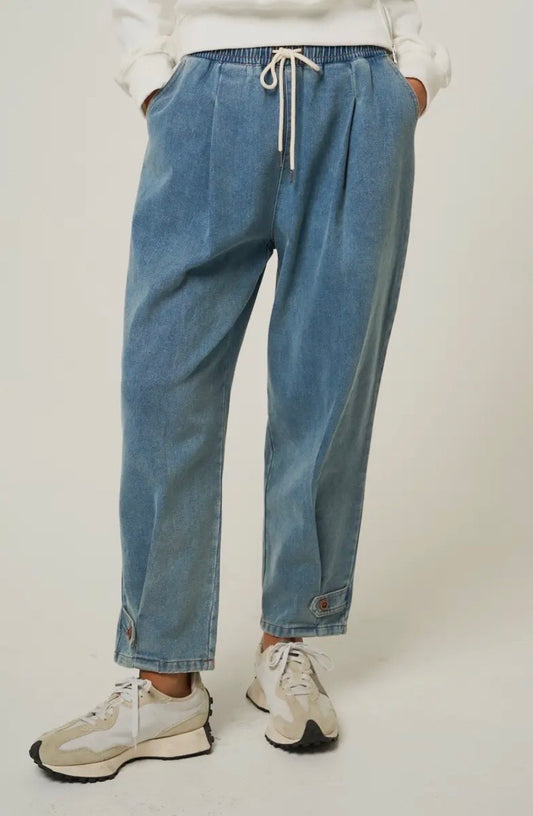 Larken Relaxed Barrel Leg Denim Pants