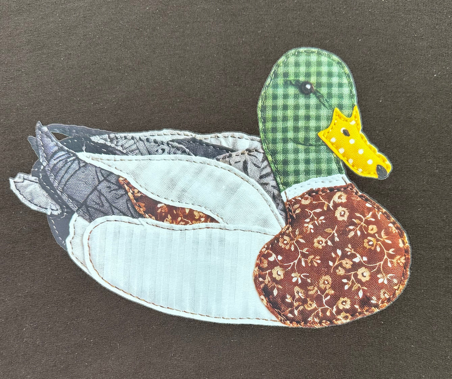 Faux Patchwork Duck Sweatshirt