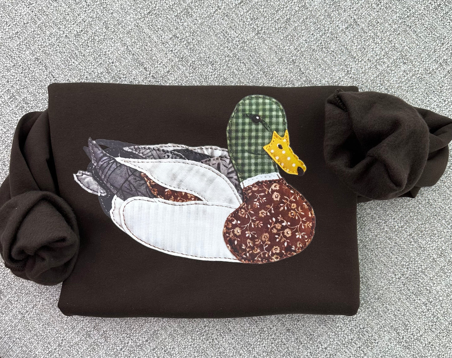 Faux Patchwork Duck Sweatshirt