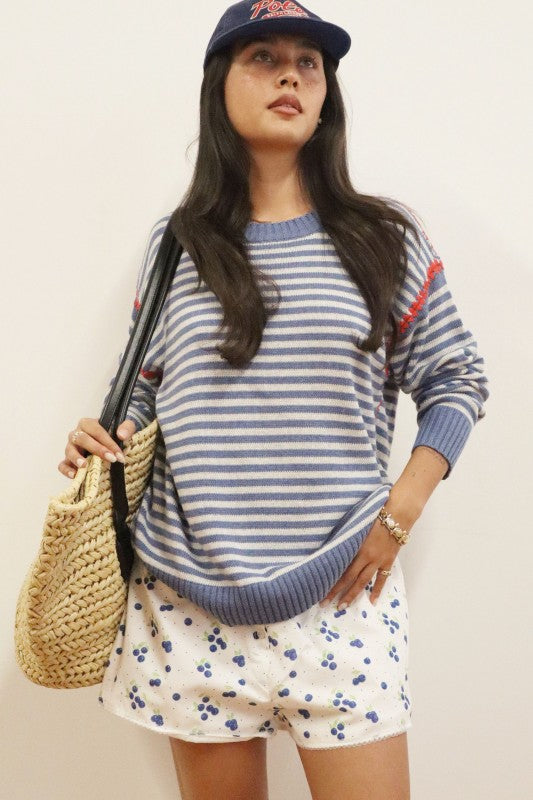 Harbor Stripe Cotton Sweater