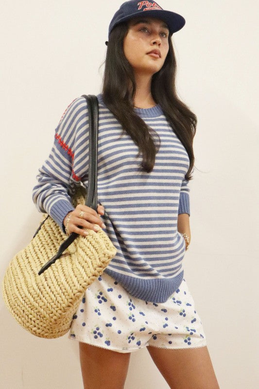 Harbor Stripe Cotton Sweater