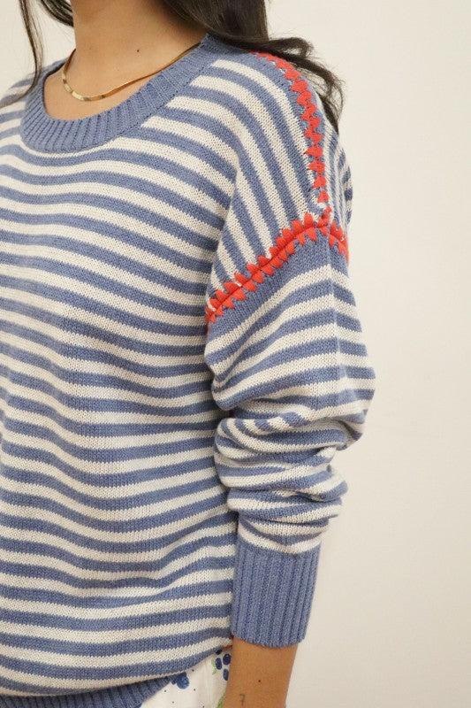 Harbor Stripe Cotton Sweater