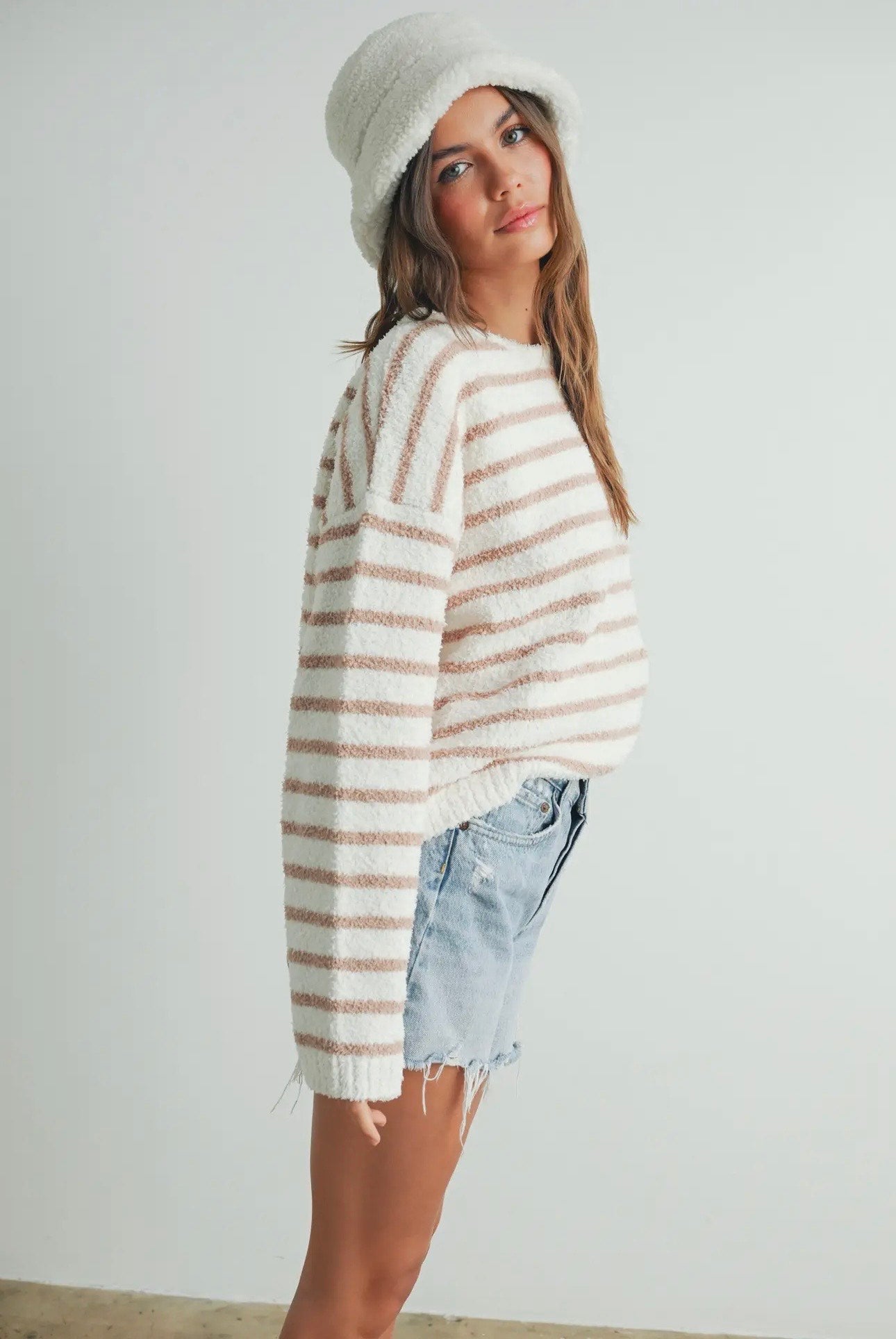 Coastline Neutral Stripe Sweater
