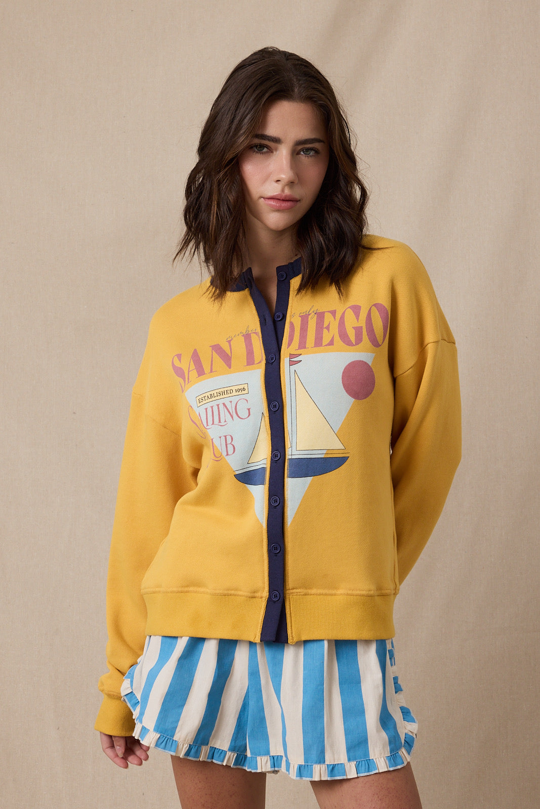 San Diego Sailing Club Sweatshirt Cardigan