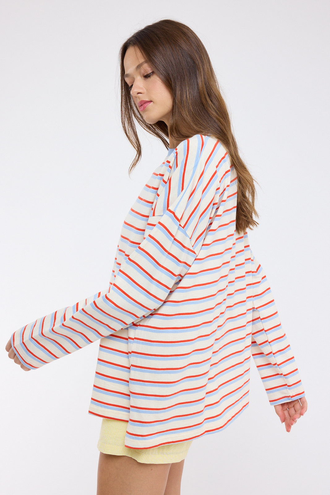 Poppy Lane Long Sleeve Stripe Tee