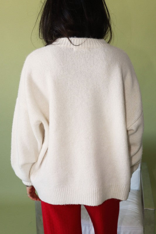 Sail Away Crewneck Sweater - Cream