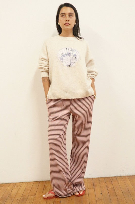 Seashell Crewneck Sweater - Oatmeal