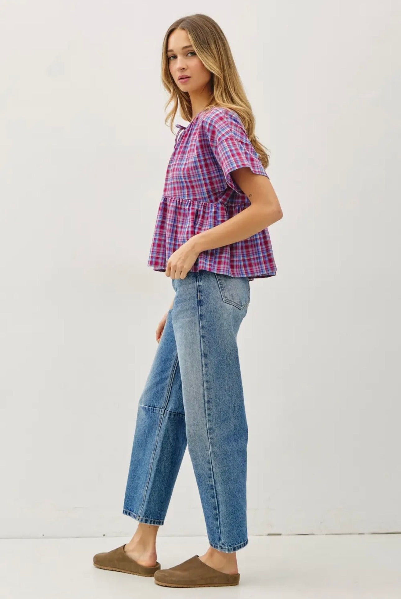 Sloane Tartan Plaid Blouse