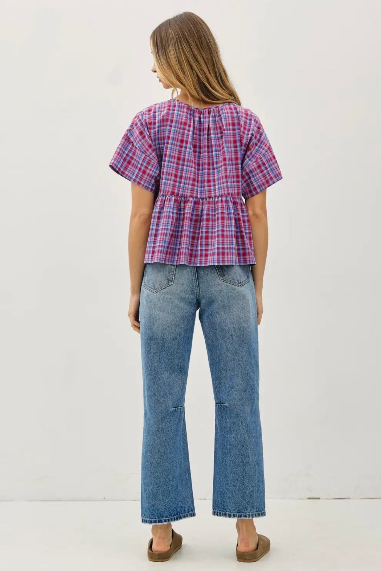 Sloane Tartan Plaid Blouse