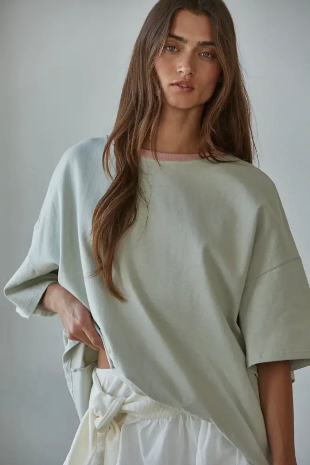 Marlowe - Dusty Sage Cotton Tee