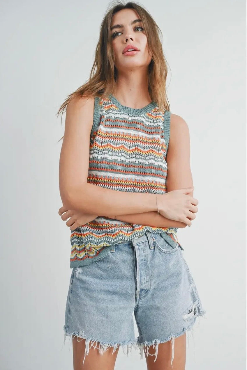 GiGi Geo Pattern Knit Top