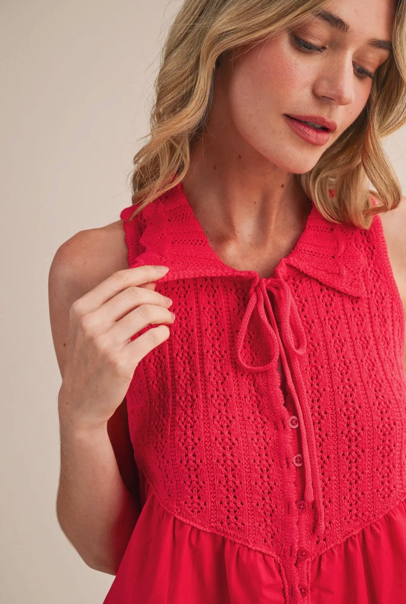 Hayden - Mixed Media Sweater Top