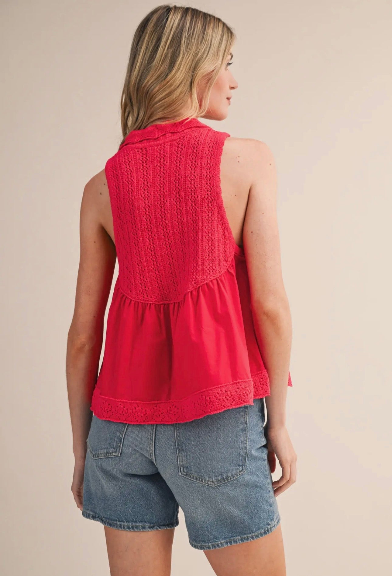 Hayden - Mixed Media Sweater Top