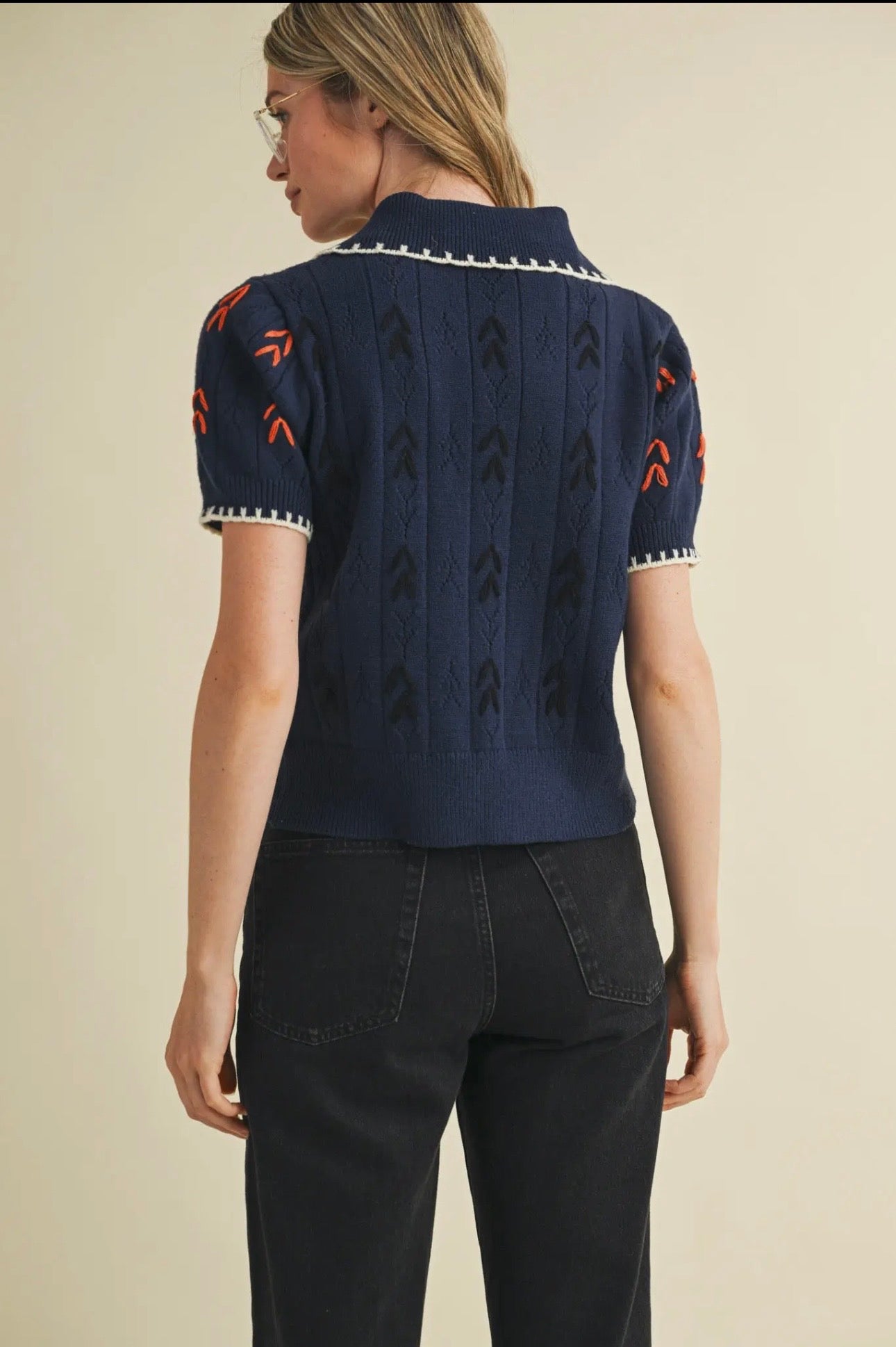 Midnight Bloom Cardigan Sweater