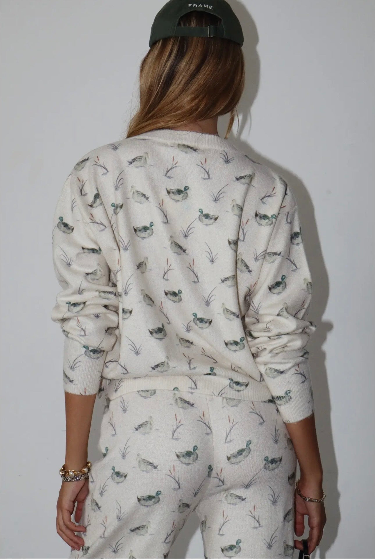 Pondview Duck Print Cardigan