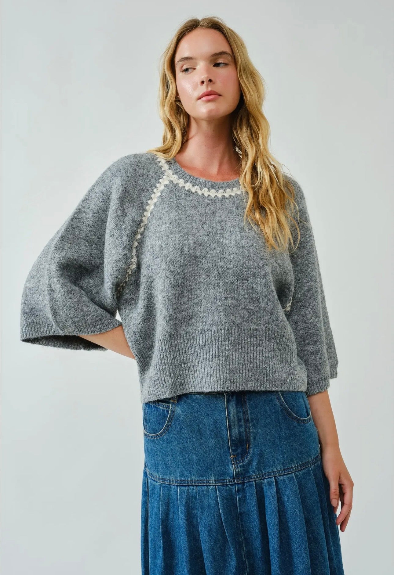 Ziggy Contrast Trim Sweater