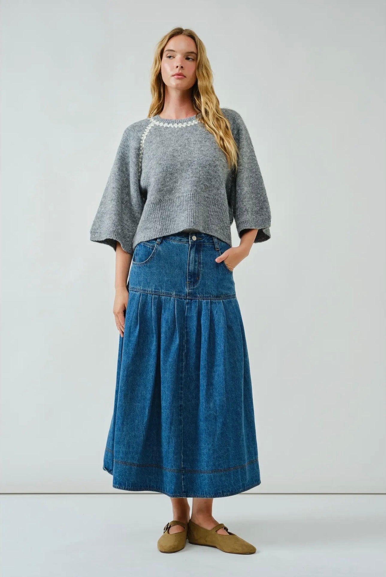 Ziggy Contrast Trim Sweater