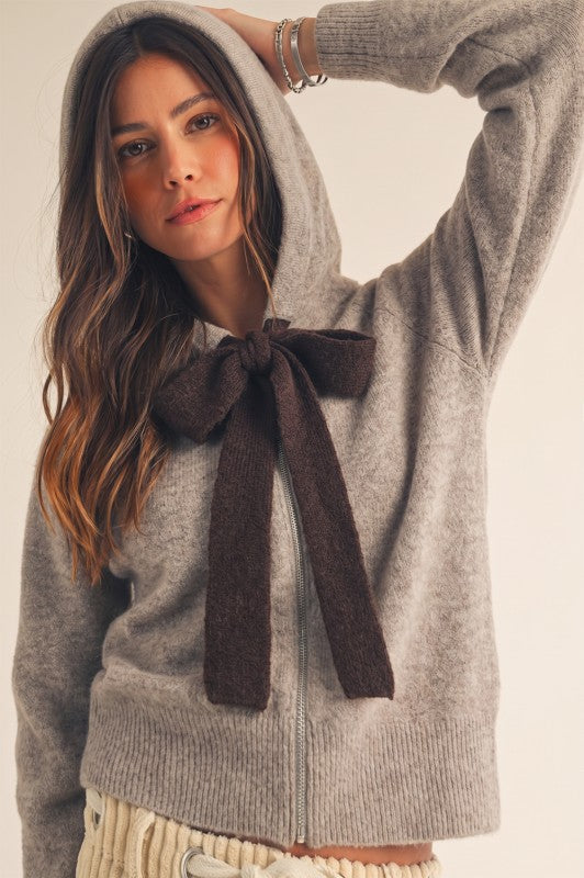 Elodie Bow Accent Hoodie