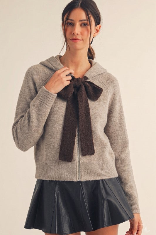 Elodie Bow Accent Hoodie
