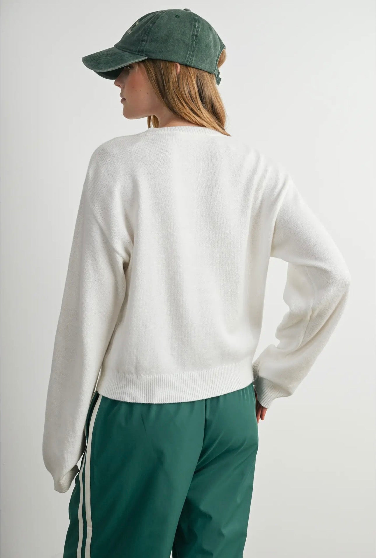 Button Charm Cardigan - Ivory