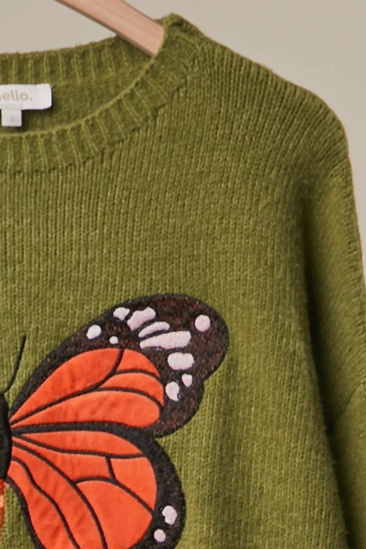 Monarch Meadow Embroidered Sweater