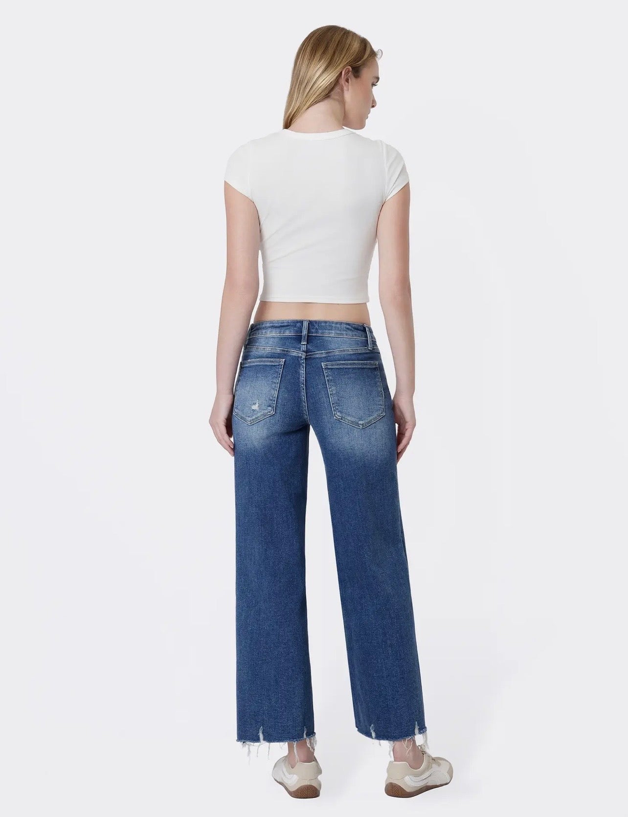 Vervet Mid Rise Raw Hem Jeans