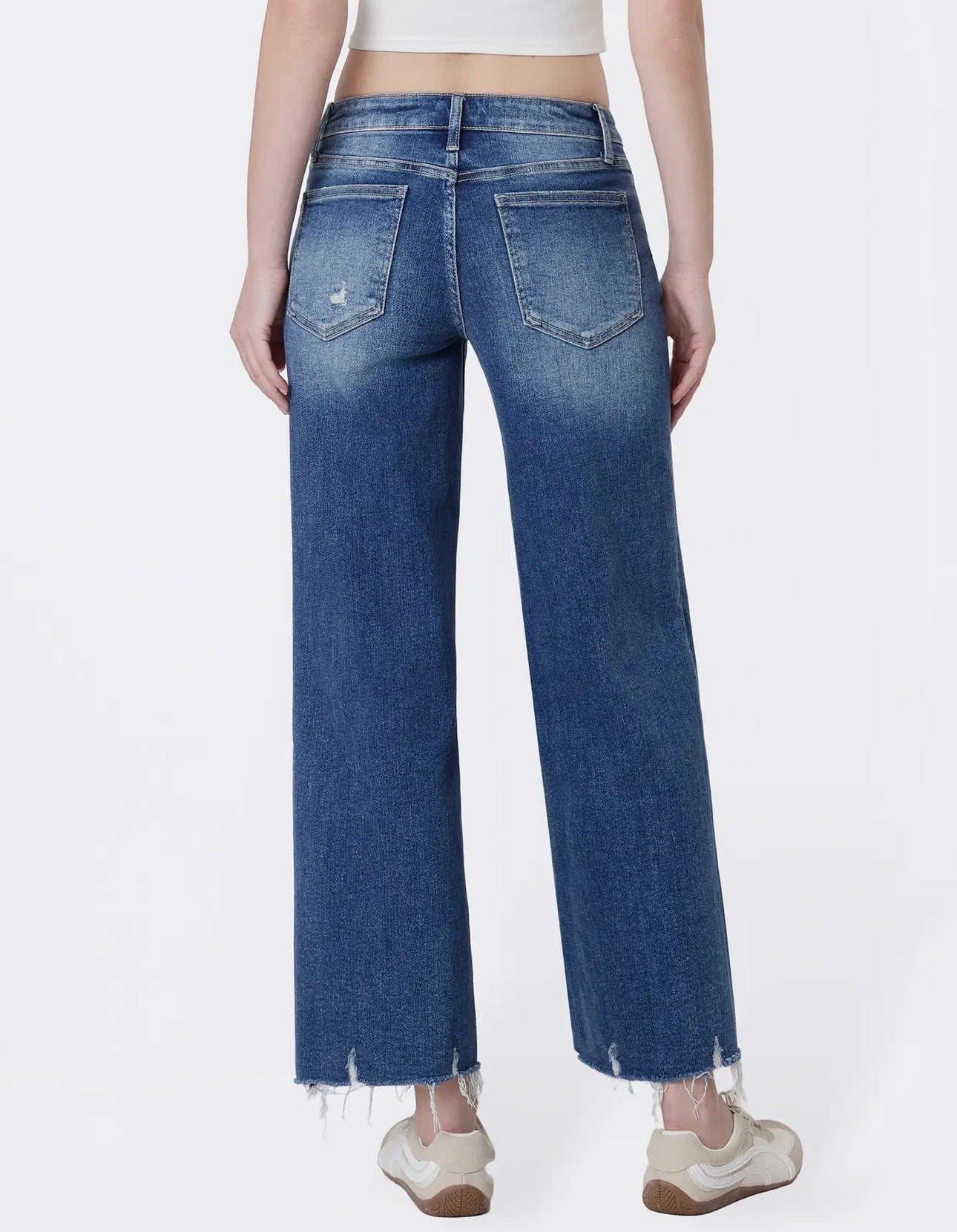 Vervet Mid Rise Raw Hem Jeans