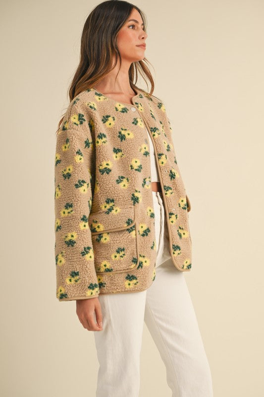 Mable Floral Sherpa Jacket