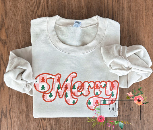 Retro Merry Sweatshirt