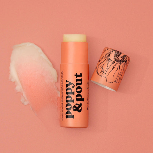 Poppy & Pout Lip Balm - Pink Grapefruit