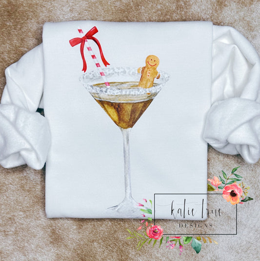 Gingerbread Man Martini Sweatshirt